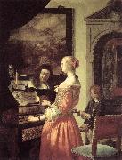 MIERIS, Frans van, the Elder Duet oil on canvas